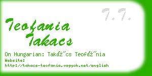 teofania takacs business card